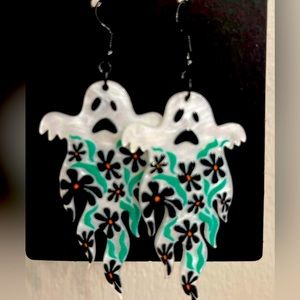 Ghost floral earrings